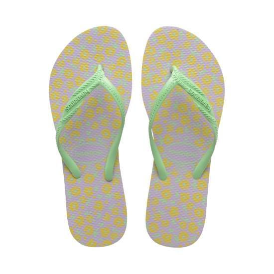 Imagem de Sandalia havaiana feminina fantasia romantica lilas calmo 33/34