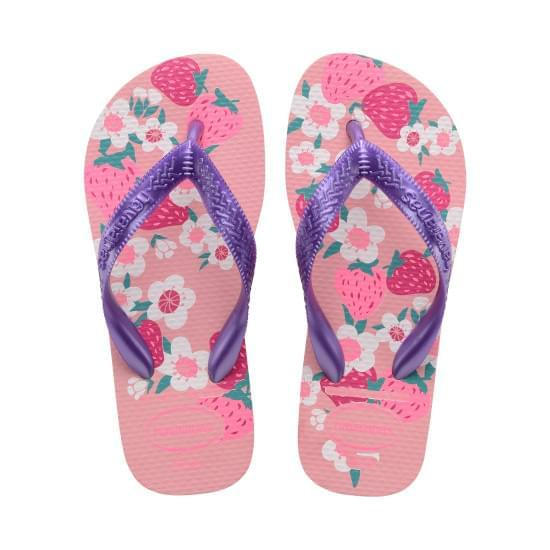 Imagem de Sandália havaianas infantil kids flores rosa macaron 23/24