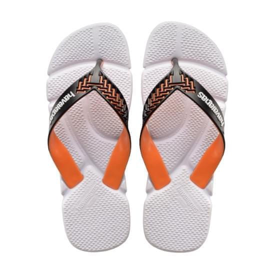 Imagem de Sandália havaianas masculino power 2.0 branco/laranja begonia 39/40