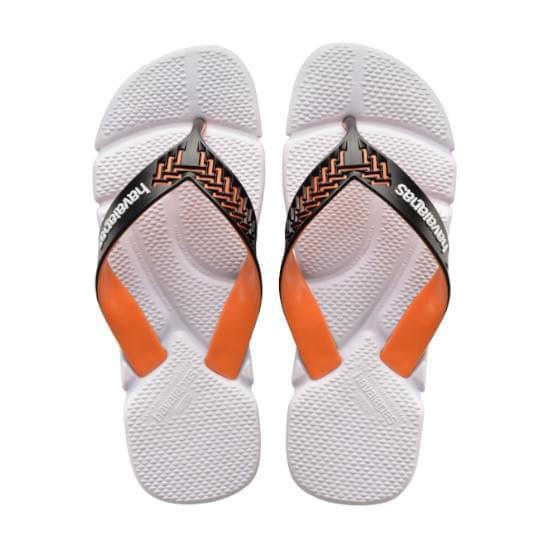 Imagem de Sandália havaianas masculino power 2.0 branco/laranja begonia 43/44