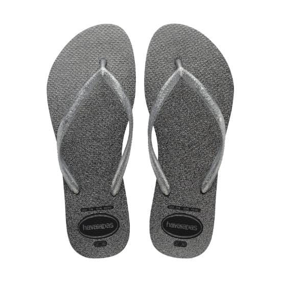 Imagem de Sandalia havaiana feminina slim gloss preto 33/34