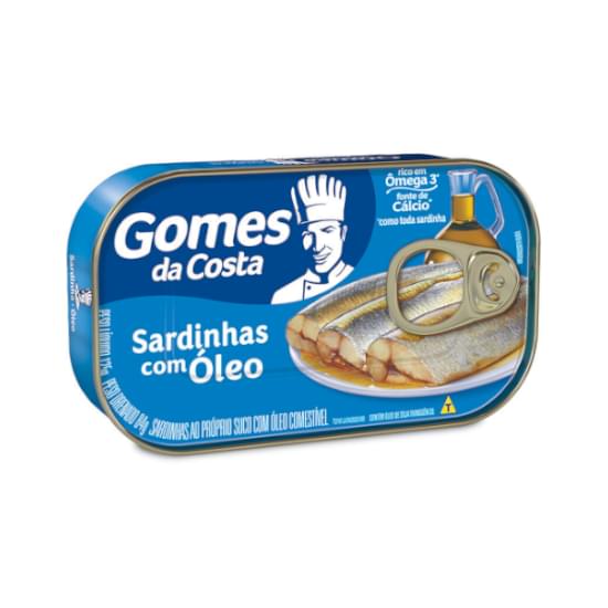 Imagem de Sardinha gomes da costa ao próprio suco com óleo comestível 125g