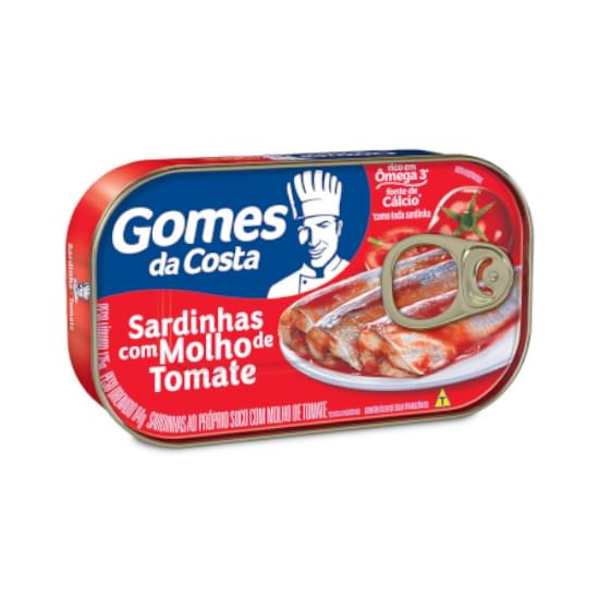 Imagem de Sardinha gomes da costa ao próprio suco com molho de tomate temperado 125g