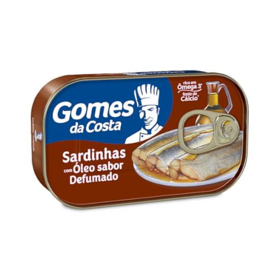 Imagem de Sardinha gomes da costa ao próprio suco em óleo comestível sabor defumado 125g