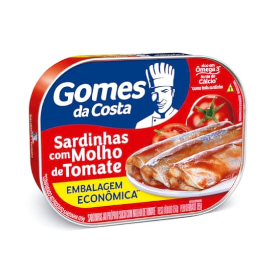 Imagem de Sardinha gomes da costa ao próprio suco com molho de tomate 250g