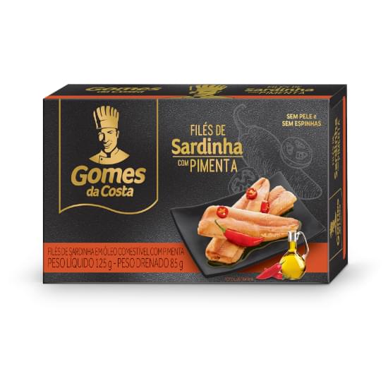 Imagem de Filés de sardinha gomes da costa em óleo comestível 125g