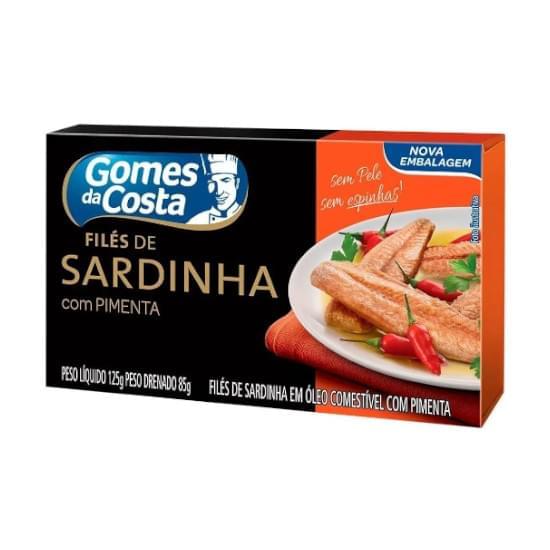 Imagem de Filés de sardinha gomes da costa em óleo comestível com pimenta 125g