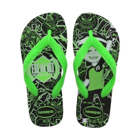 Imagem de Sandália havaianas infantil kids ben 10 preto 23/24