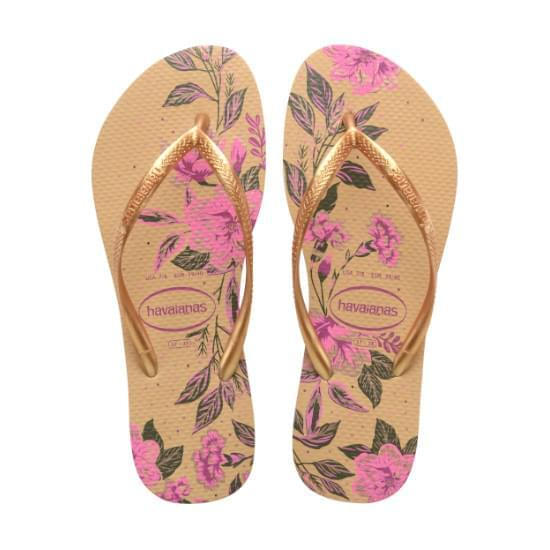 Imagem de Sandália havaianas feminina slim organic dourado 33/34