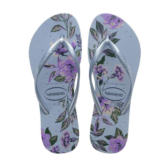 Imagem de Sandália havaianas feminina slim organic azul ashley 41/42