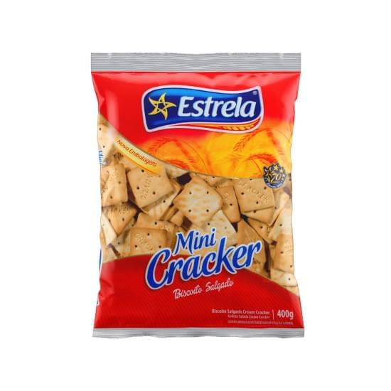 Imagem de Biscoito salgado mini cracker estrela 400g