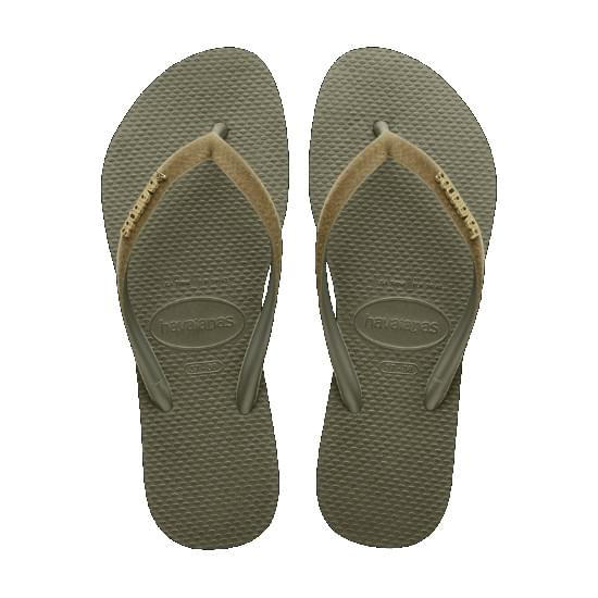 Imagem de Sandália havaianas feminina slim velvet musgo 33/34