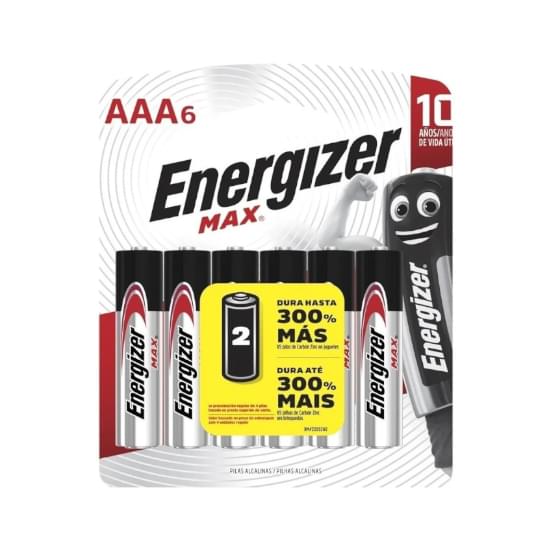 Imagem de Pilha energizer max alcalina aaa palito | com 6 unidades