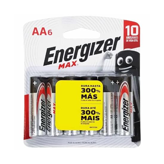 Imagem de Pilha energizer max alcalina aa pequena | com 6 unidades