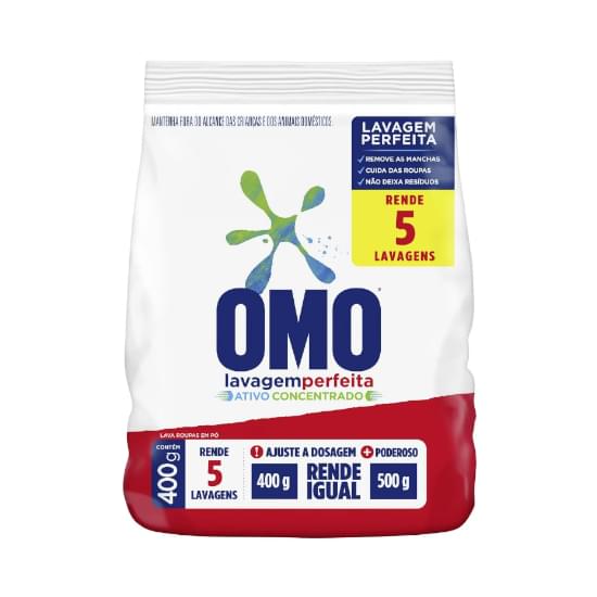 Imagem de Omo lav roup po sc 400g lavag perfeita