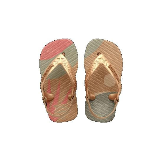 Imagem de Sandália havaianas infantil baby pallete glow areia/dourado 17/18