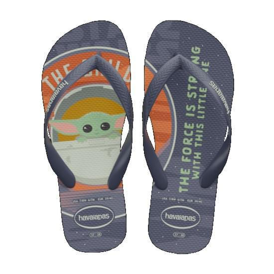 Imagem de Sandalia havaiana masculina top baby yoda cinza gelo 39/40