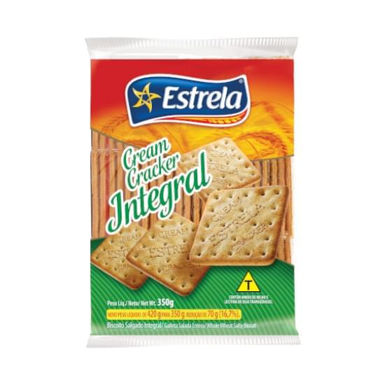 Imagem de Biscoito salgado estrela cream cracker integral 350g