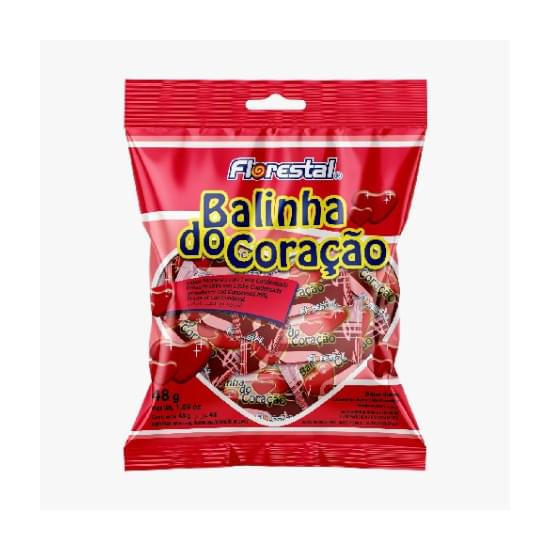 Imagem de Balinha coracao morango 48g