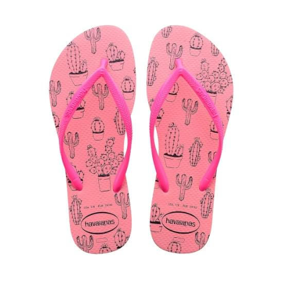 Imagem de Sandalias havaianas feminina slim cactus rosa macaron 35/36