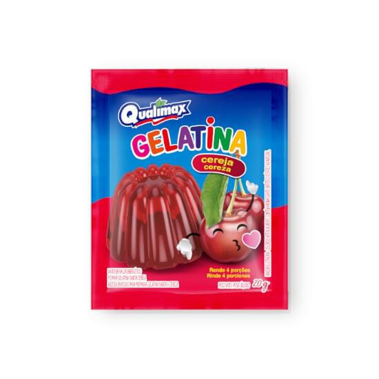 Imagem de Gelatina qualimax cereja 20g | display com 15 unidades