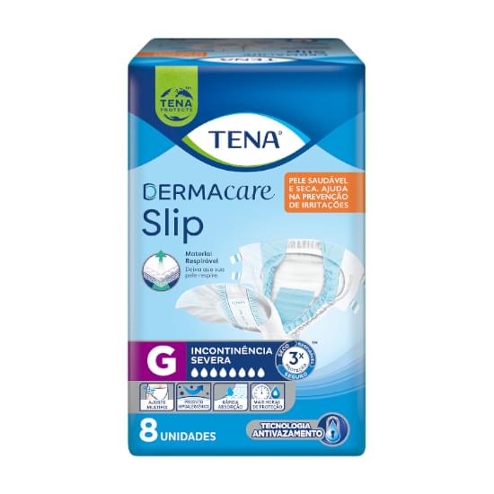 Imagem de Fralda geriatrica tena dermacare slip g com 8 unidades