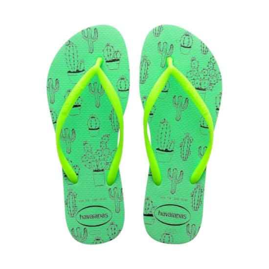 Imagem de Sandalias havaianas feminina slim cactus verde jardim 35/36