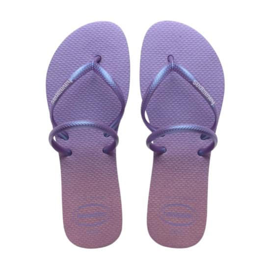 Imagem de Sandália havaianas feminina flat duo iridescent roxo paisley 35/36