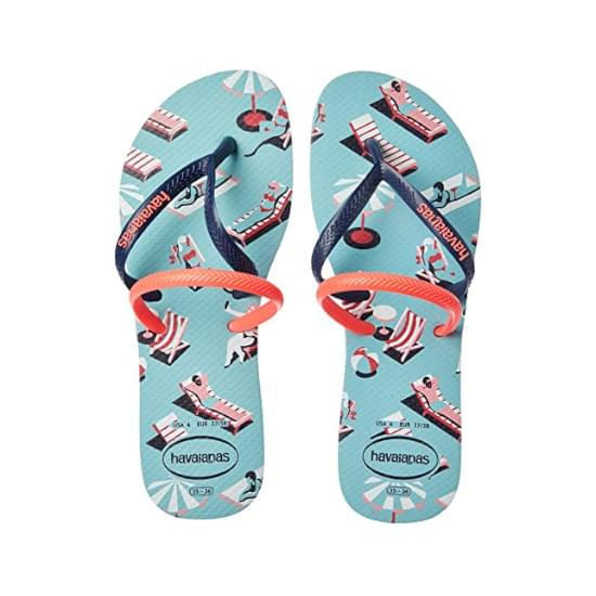 Imagem de Sandália havaianas feminina flat duo vibes azul water 37/38