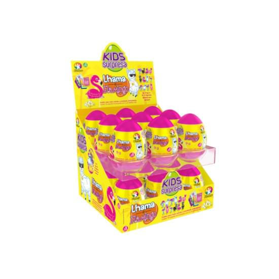 Imagem de Kids zone brinquedos com surpresa e partilhas eggs lhama e flamingo com 18 unidades