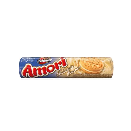 Imagem de Biscoito recheado amori chocolate branco richester 140g