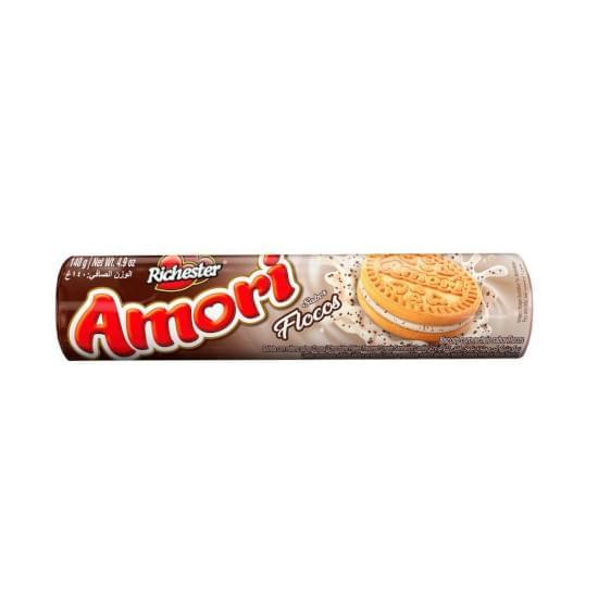 Imagem de Biscoito recheado amori flocos richester 140g