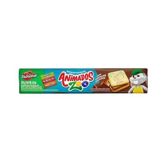 Imagem de Biscoito animados zoo quadrado chocolate richester 130g