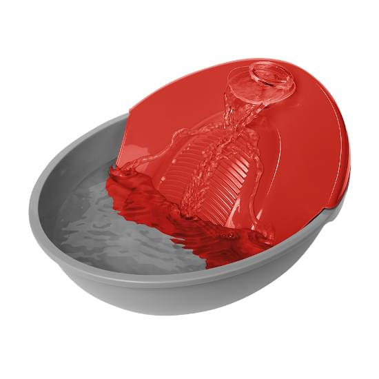 Imagem de Plast pet bebedouro purif fonte petit gold vermelho novo