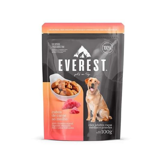 Imagem de Everest cães adultos raças medias e grandes carne ao molho 100ml m18