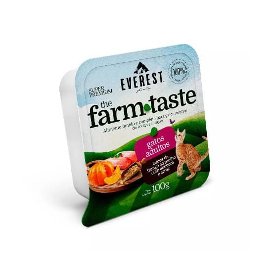 Imagem de Everest gato adultos farm taste cubos de frango ao molho 100g m12