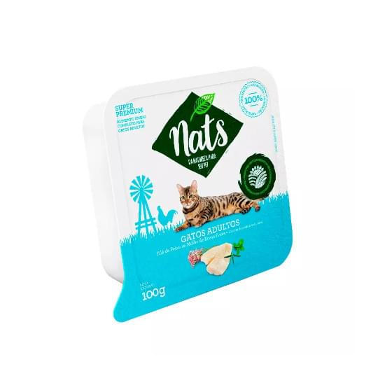 Imagem de Nats gatos adultos cubos de peixe ao molho 100g m12