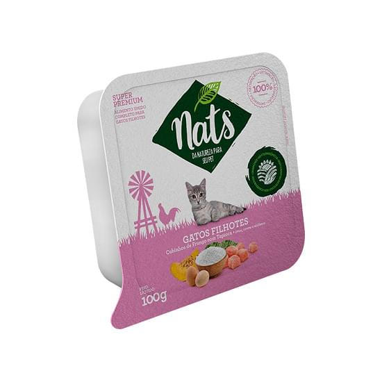 Imagem de Nats gatos filhotes cubinhos de frango com tapioca 100g m12