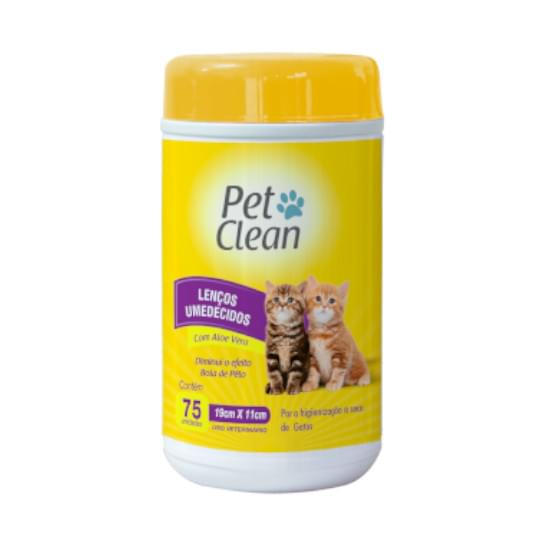 Imagem de Petclean lenço umedecido gato com 75