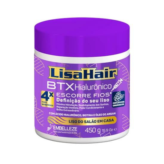 Imagem de Lisahair btx hialurônico creme de realinhamento capilar 450g