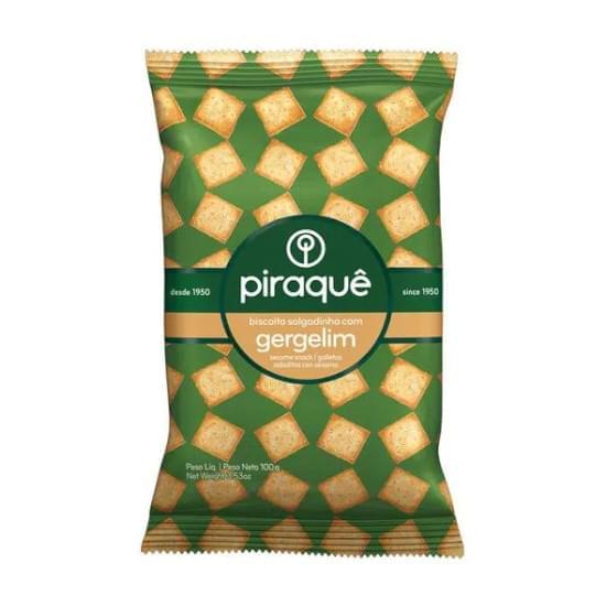 Imagem de Biscoito salgadinho gergelim piraque 100g