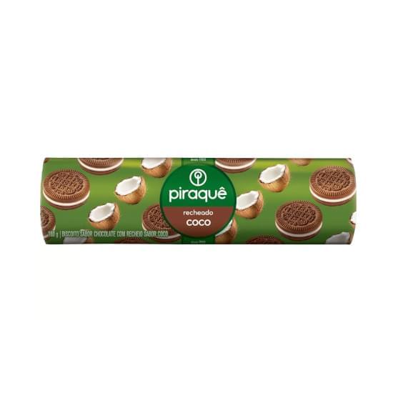 Imagem de Biscoito doce de chocolate recheio coco piraquê 160g