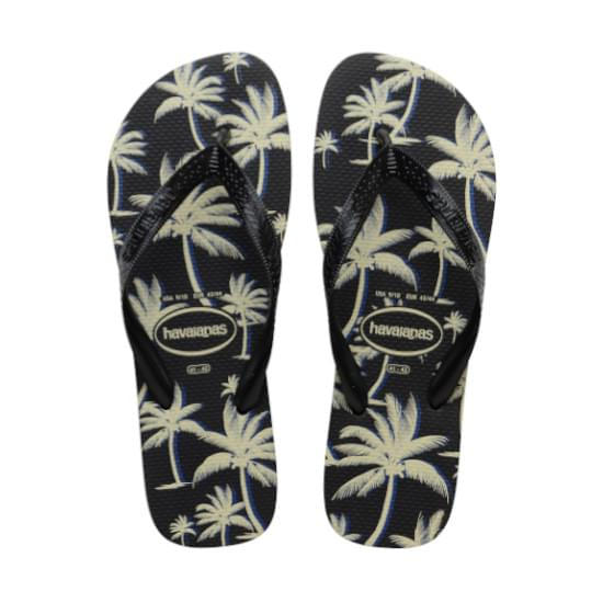 Imagem de Sandália havaianas masculino aloha preto/preto/branco 37/38