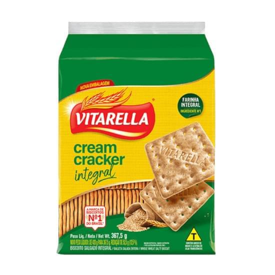 Imagem de Biscoito salgado vitarella cream cracker integral 367,5g