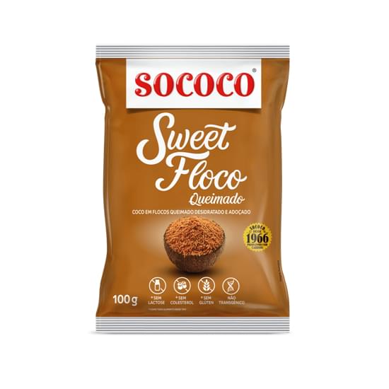 Imagem de Sweet floco queimado sococo sc 24x100g