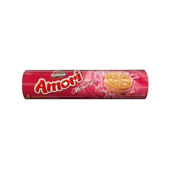 Imagem de Biscoito recheado amori morango richester 125g