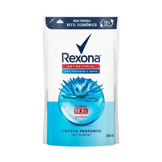 Imagem de Sabonete líquido antibacterial rexona limpeza profunda sachê 200ml refil econômico