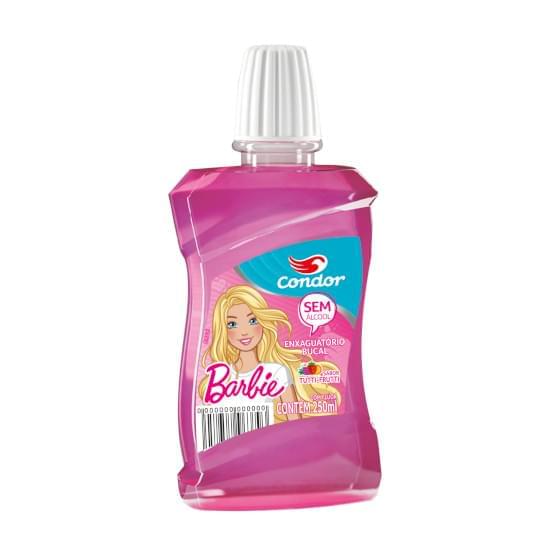 Imagem de Enxaguante bucal infantil zero álcool tutti frutti barbie condor frasco 250ml