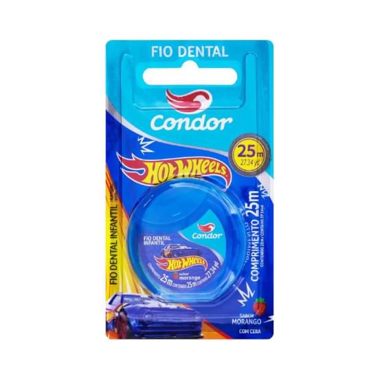 Imagem de Fio dental infantil morango hot wheels condor 25m