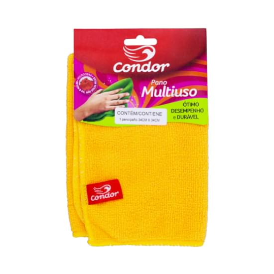 Imagem de Pano multiuso amarelo condor 34cm x 34cm